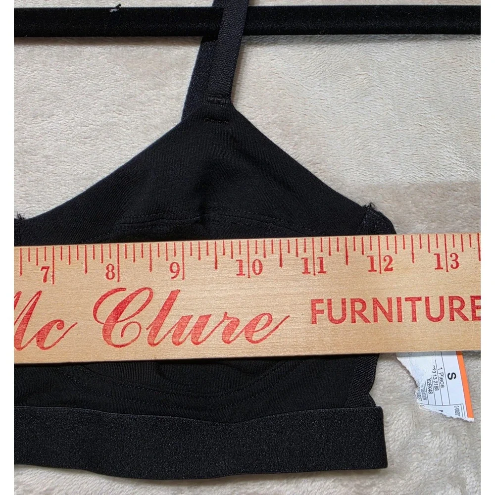 Colsie Women‎ Black Cotton Blend Wireless Mesh Back Bralette Size Small NWT